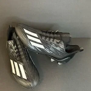 Adidas Adizero Football Cleats Black GX4050 Mens US Size 13 New No Box Adidas Adizero Black White Low Top Football Cleats GX4050  main image 3